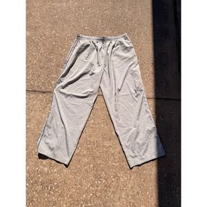 Starter‎ Mens Matte Silver Track Pants 2XL 44-46 Mesh Stripe SR0407-414HB